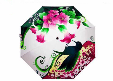 Buy cheap 3-section fibreglass foldable umbrellas heat transfer from wholesalers