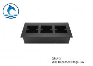 Best QMA-3 Aluminum Alloy Multicore Stage Box , Recessed Stage Floor Box With Three 86 Panels wholesale
