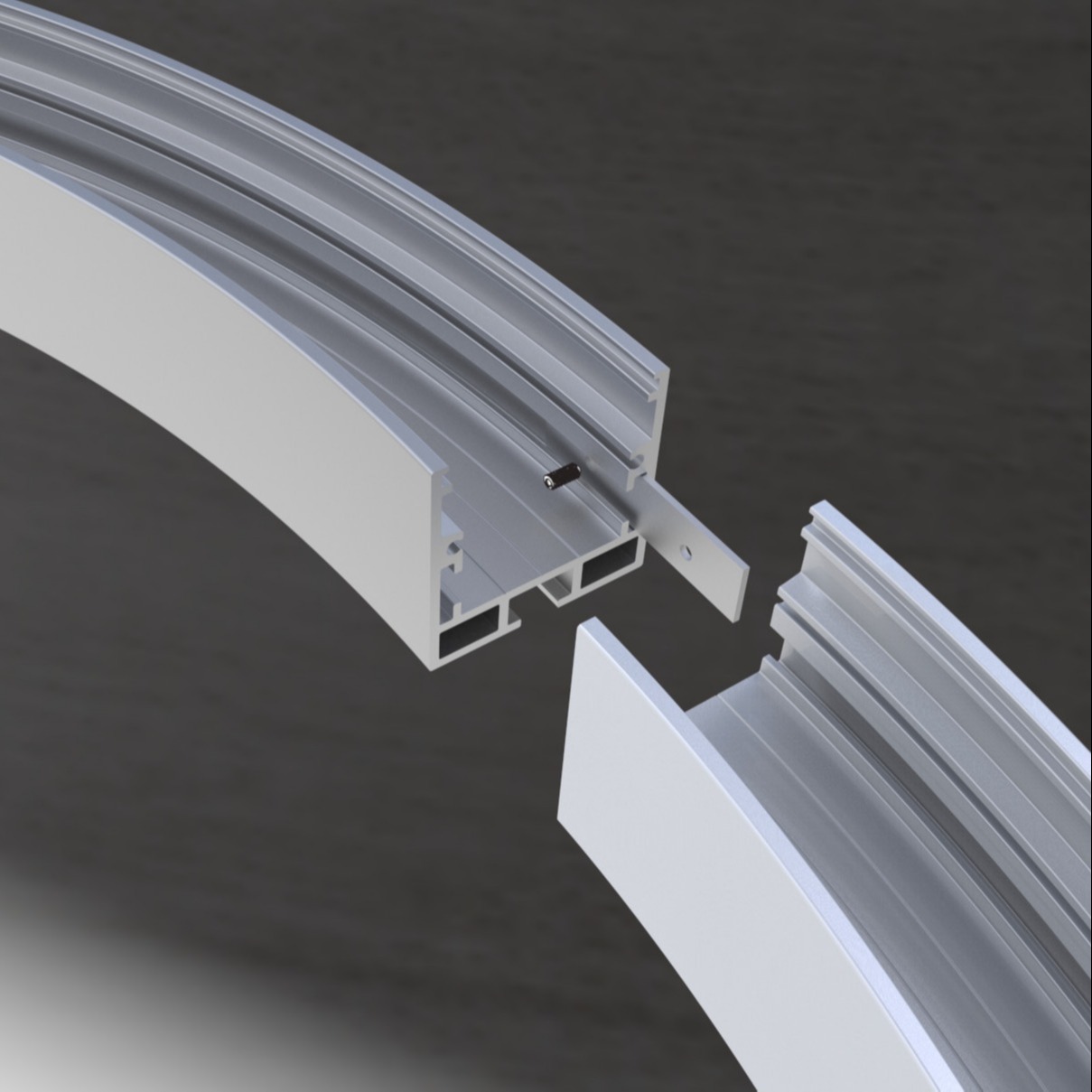 Best 35*35mm Circular LED Profile Strip Extrusion Anodized Aluminium Alloy wholesale