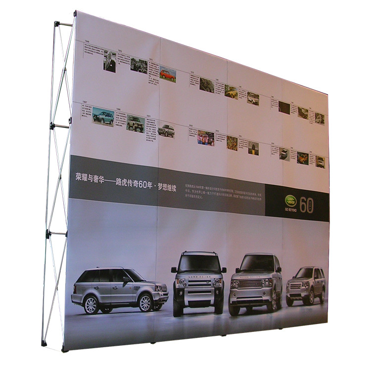 Cheap Easy Installation Trade Show Backdrop Displays Folding Banner Stand Smooth Surface for sale