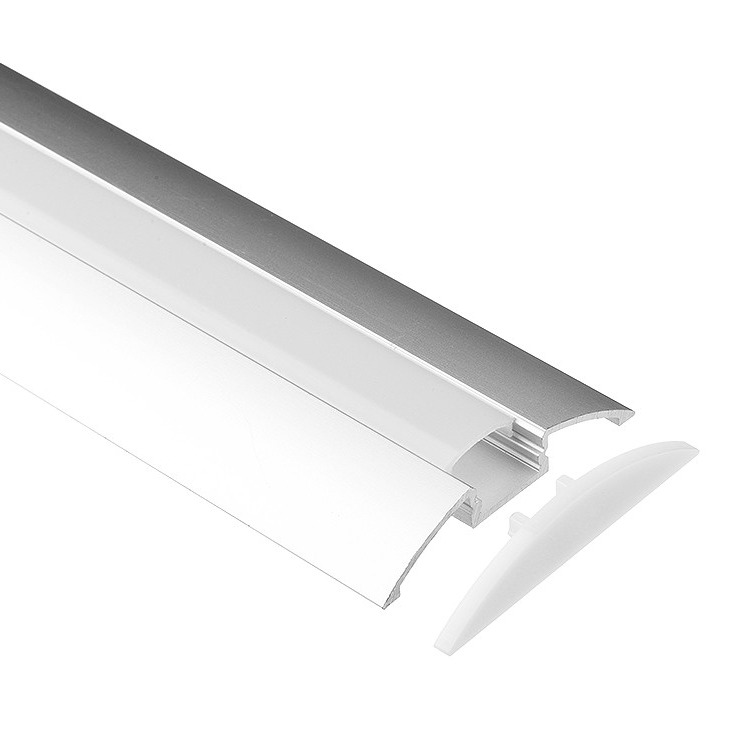 Best YD-1206 Outdoor LED Strip Profile Aluminium LED Profile Light Channel 56*8mm Anodized wholesale