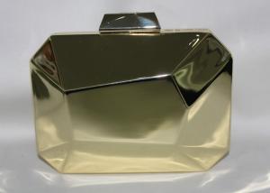 Best Europe Style Metallic Clutch Bag Handmade Dinner Package Bronze Color wholesale