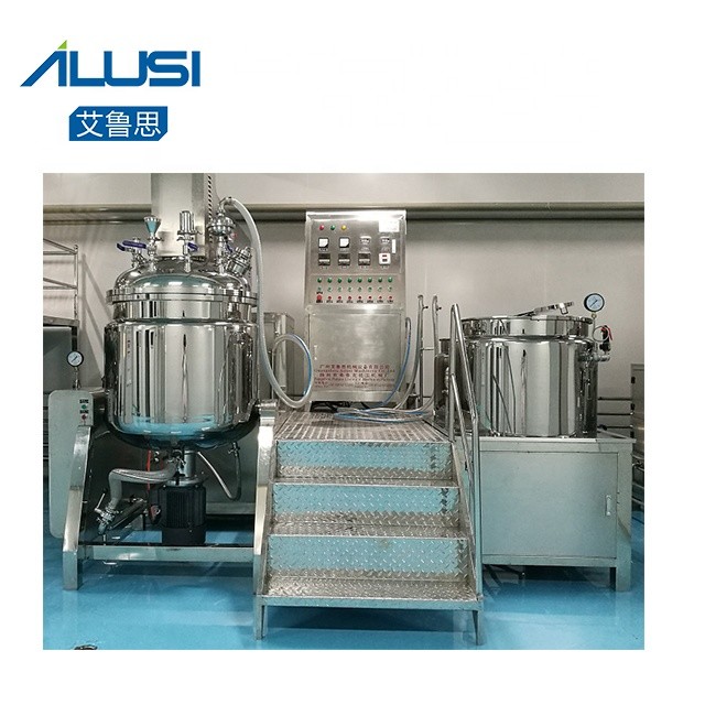 Best Cosmetic Vacuum Emulsifying Mixer Machine 100L 3600rpm Tilting Discharge wholesale