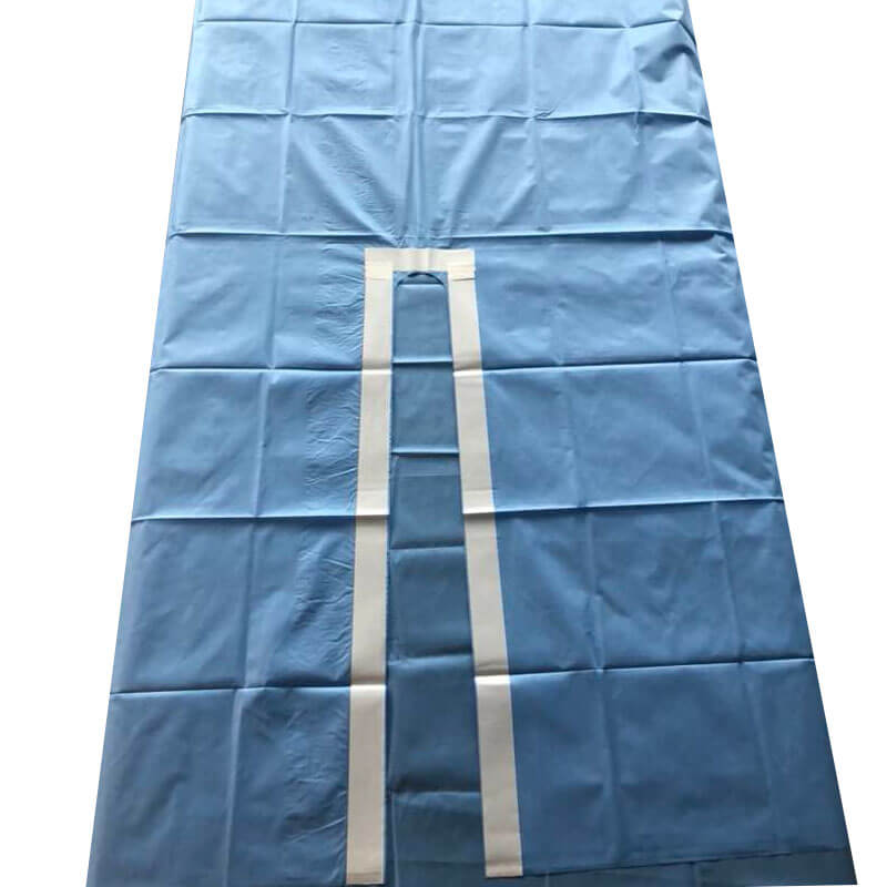 surgical split drape for hospital use
