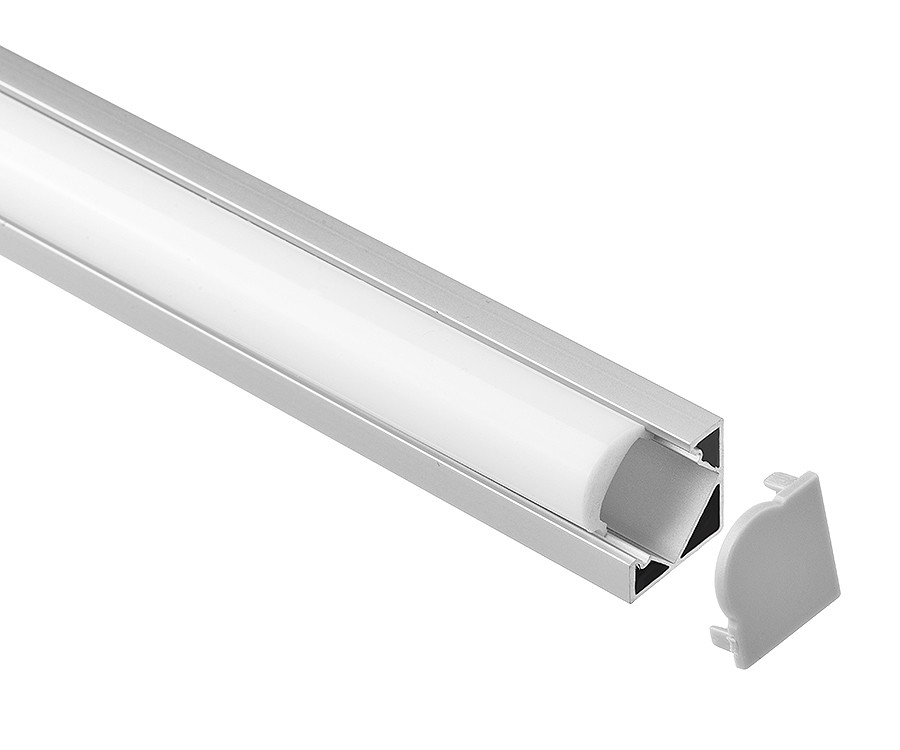 Best 18.1*18.1mm Aluminium Extrusion Corner Profiles 2m 3m Length 60 Degrees wholesale