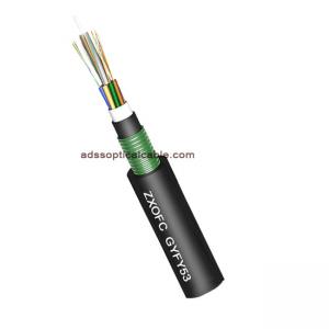 Best No Gel Filled 12 Strand Armored Fiber Optic Cable GYFY53 Crush Resistance wholesale