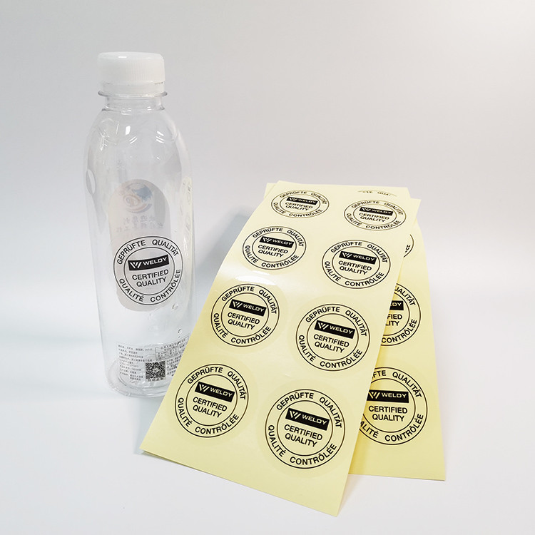Best Custom Logo Adhesive Label Stickers Clear Drinks Cup BOPP Round Self Stick Labels wholesale