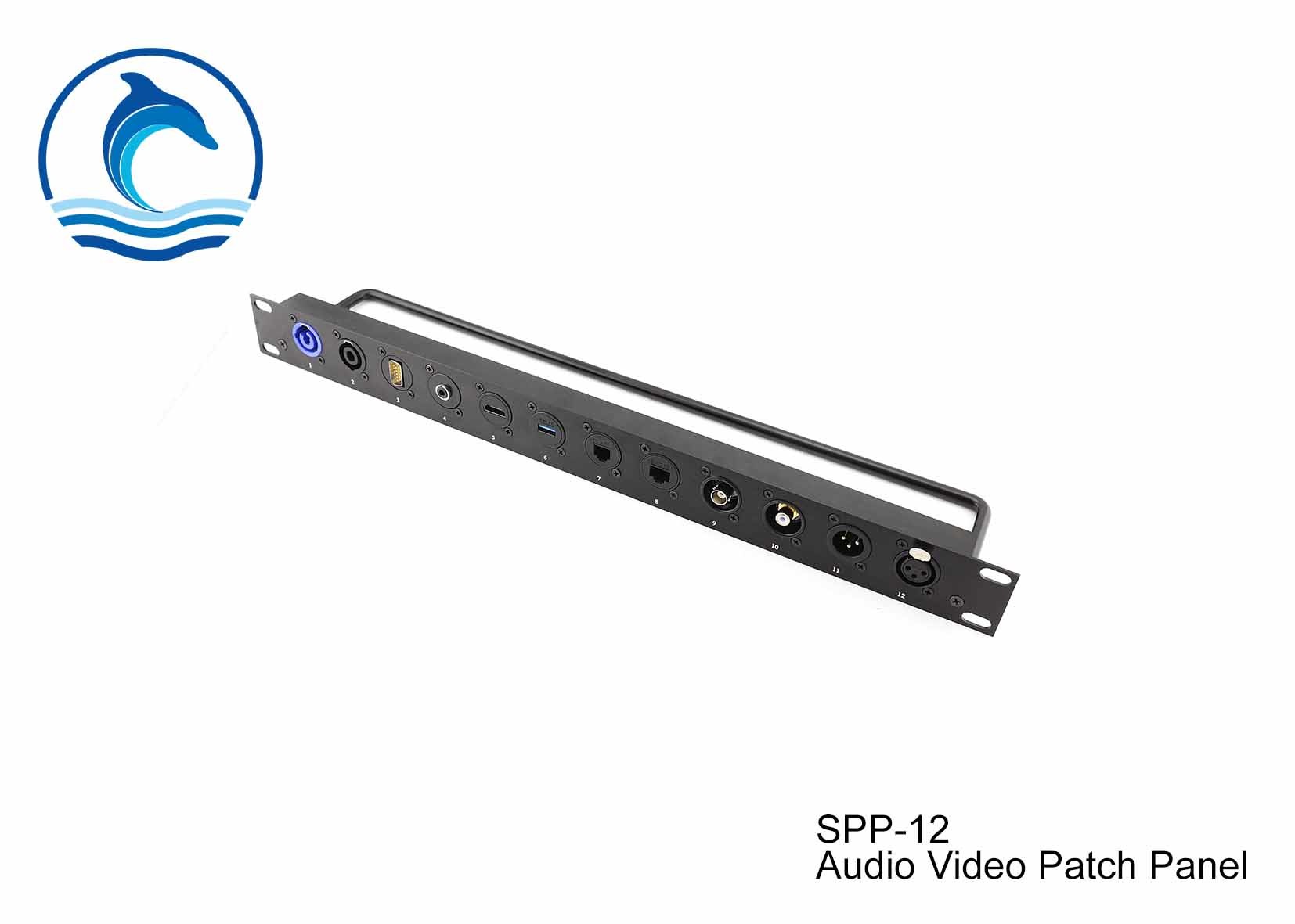 Best SPP-12 Audio Video Patch Panel Black Color Premium Quality Blank XLR Panels wholesale