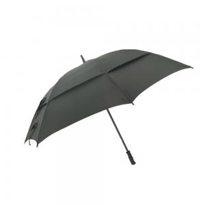 30 Inch Wind Vent Windproof Golf Umbrellas Rubber Coating Handle In Black & Orange Color