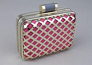 Best Geometric Pattern Silver Sparkly Clutch Bag , Dot Pattern Metallic Clutch Handbags wholesale