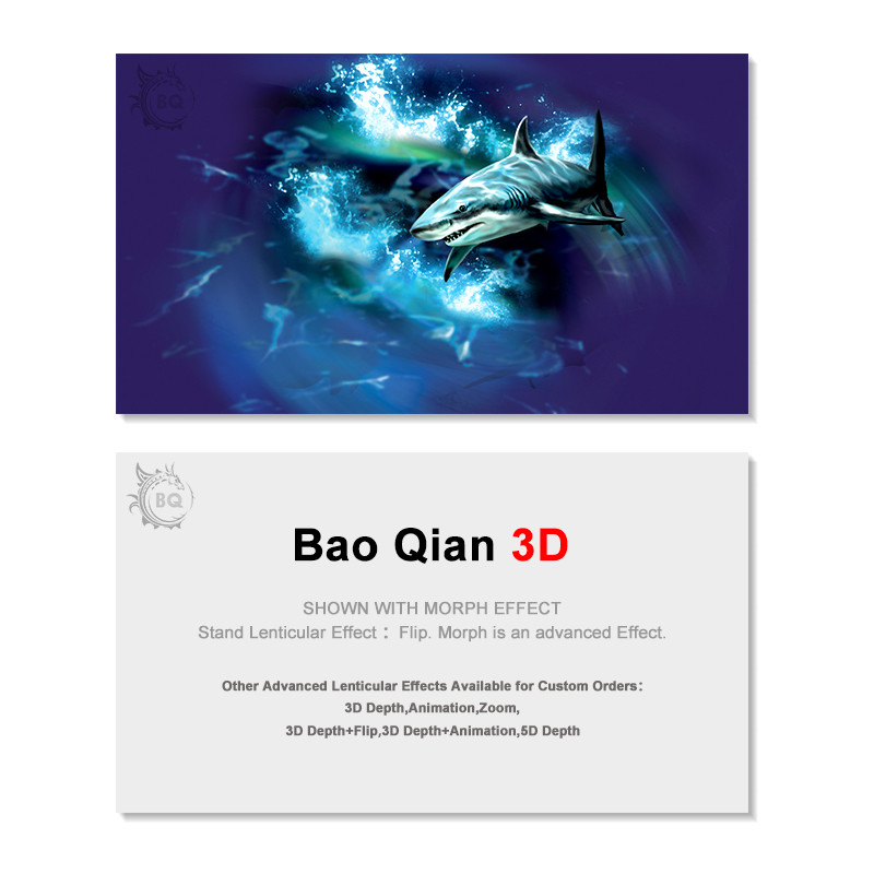 Best Durable 3D Lenticular Business Card Printing Animation Effect For Promotion wholesale
