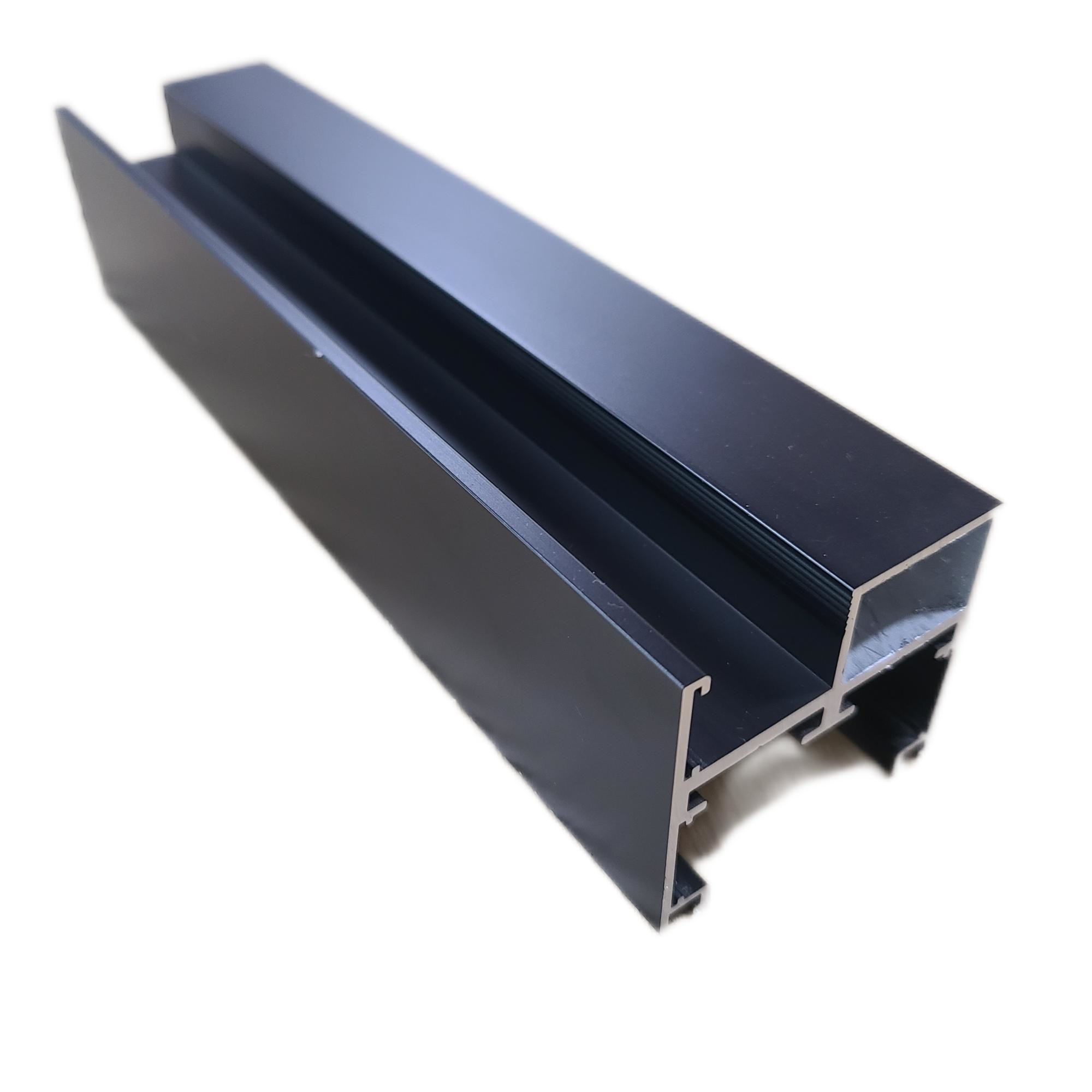 Best Residential Narrow Sliding Black Aluminum Extrusion Profiles For Door Down Frame wholesale