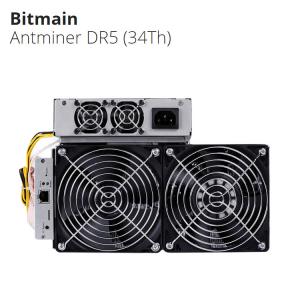 Best New Antminer DR5 (34Th) Bitmain mining Blake256R14 algorithm hashrate 34Th/s wholesale