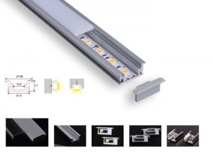 Best Strong Pc Led Aluminium Channel , Pcb 12.2mm Led Tape Channel For Floor Lighting wholesale