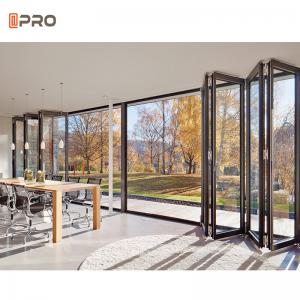Best Modern House Frameless Black T5 Aluminum Folding Doors wholesale