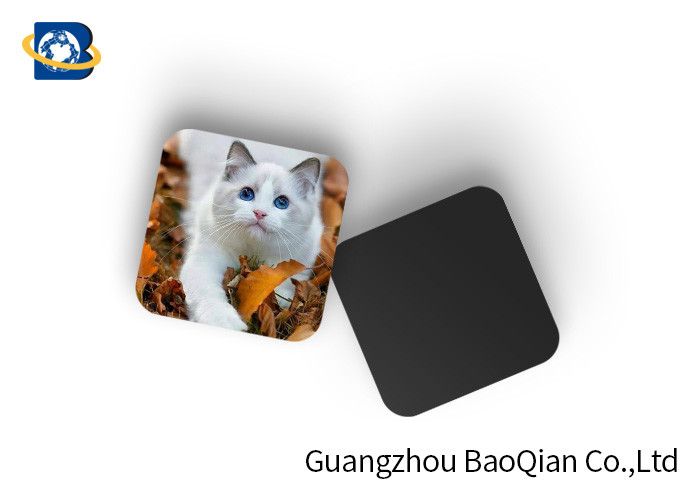 Best Pretty Cat 3D Image Full Color Custom Coasters , Custom Photo Drink Coasters wholesale