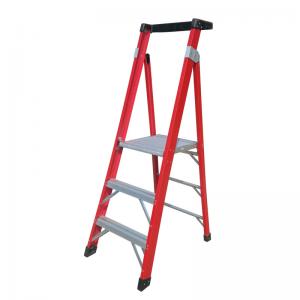 Best Industrial  5' Fiberglass Step Ladder ANSI GR1A Easy To Open And Close wholesale