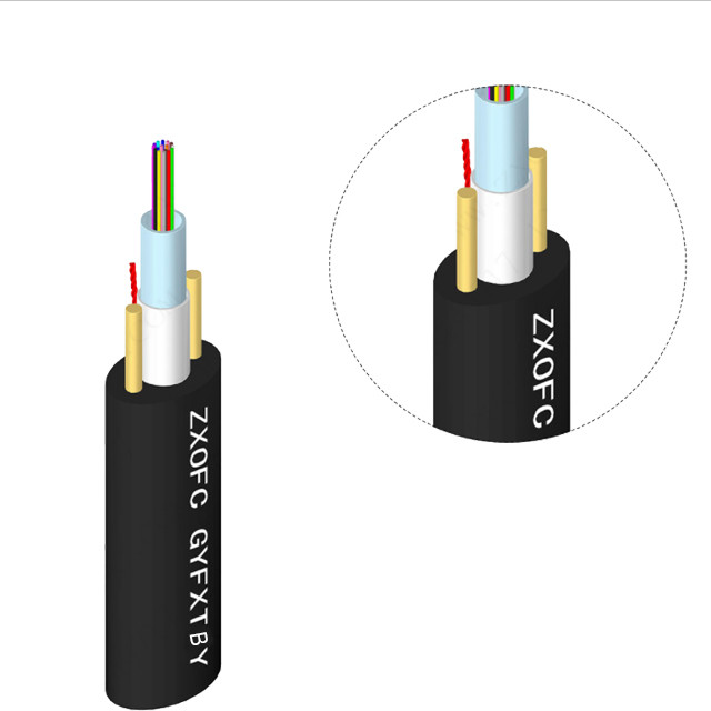 Best Non Metal GYFXTBY FRP Center Fiber Optic Cable Double Parallel MDPE wholesale