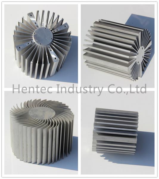 6061 / 6063 aluminum heat sink extrusions with CNC Machining , Bending , Polishing