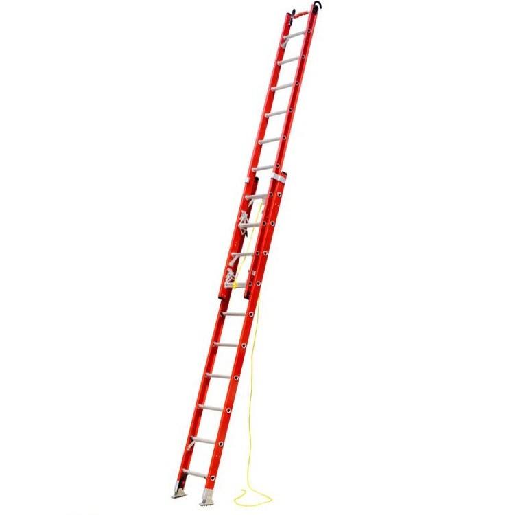 Best 2 Sections Fiberglass Extension Ladder For Line Construction 1.9g/Cm3 Density wholesale