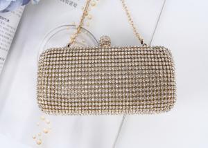 Best Women Glitter Mesh Rhinestone Bridal Evening Bag With Shoulder Chain wholesale