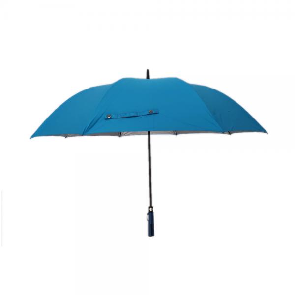 Cheap Blue Windproof Golf Umbrellas , Extra Large Rain Umbrella 190T Pongee Fabric for sale