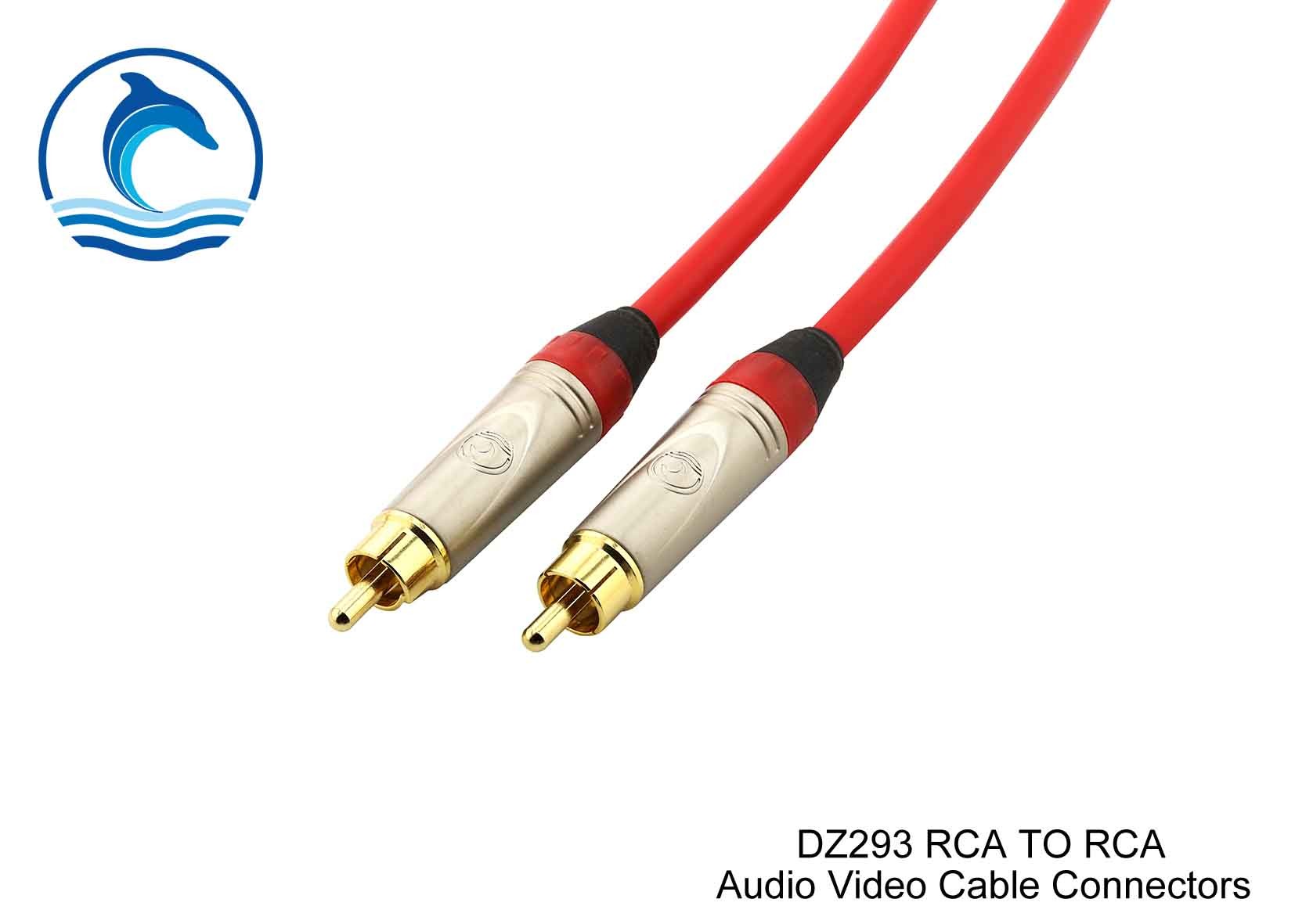 Best DZ293 Audio Video Cable Connectors RCA To RCA Connector , RCA Phono Connector wholesale