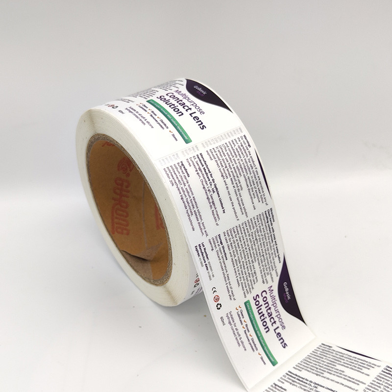 Best Flexo Printing Matte Sticker Paper Rectangular BOPP Film Adhesive Label Roll wholesale