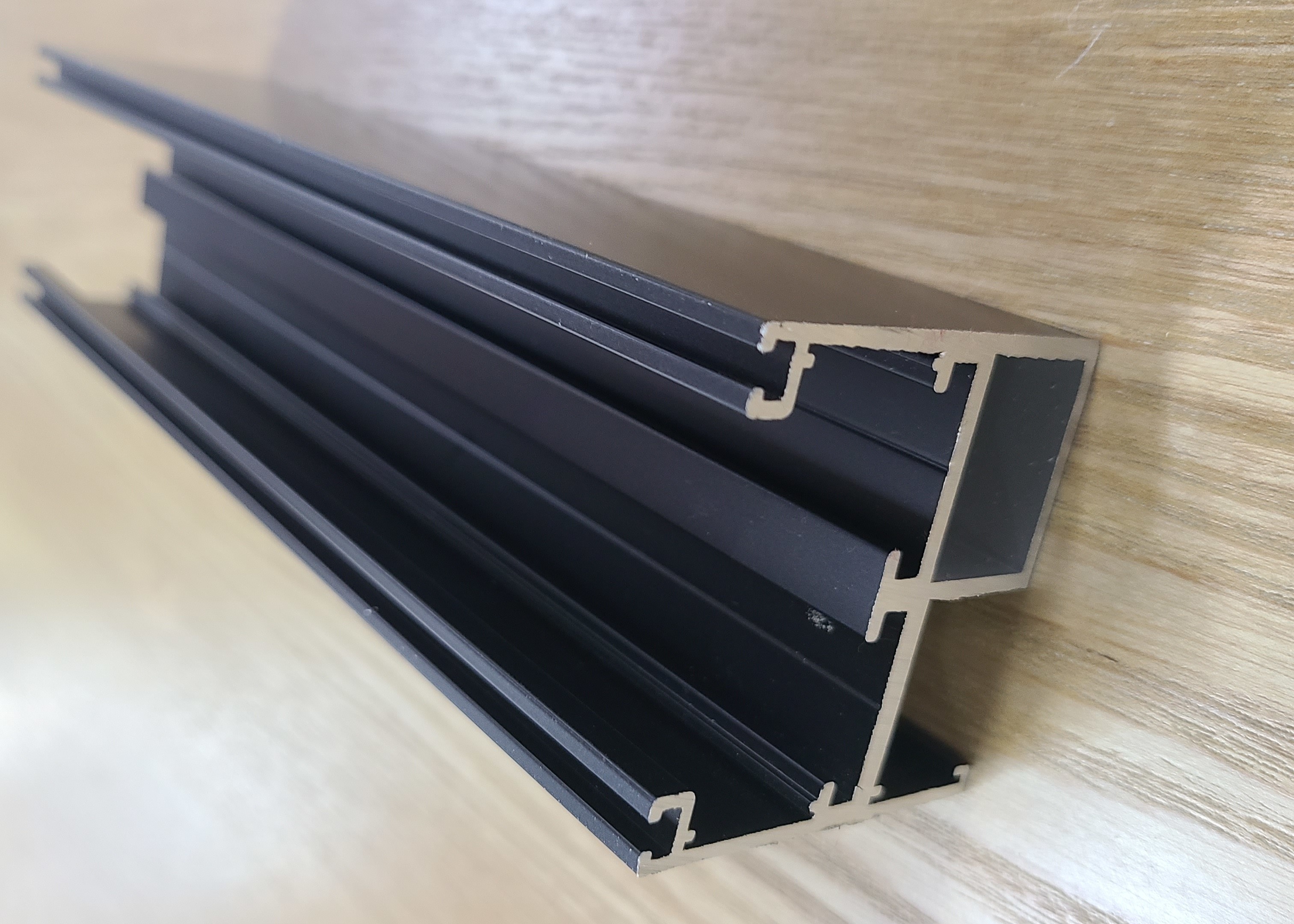 Best Residential Narrow Sliding Black Aluminum Extrusion Profiles For Door Down Frame wholesale