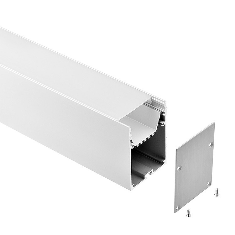 Best Oblong Suspended LED Profile Aluminium Alloy Anodized LED Channel Diffuser 55*75mm wholesale