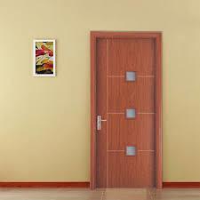 Best PVC Membrane MDF Flush Interior Door With Glass Eco - Friendly Paint wholesale