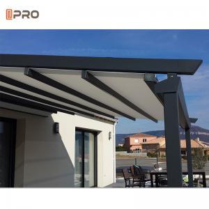 Best Large Retractable Customized Sunshade Pergola Commercial Outdoor Solar Roof Pergola wholesale
