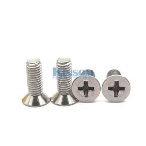 China Countersunk machine screws steel 1018A 1008A 1002A nickel coating Kinsom custom fasteners on sale