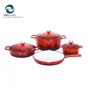 China Enamel Cast Iron Cookware Set on sale