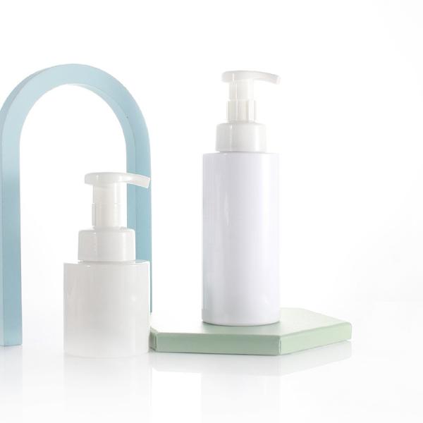 Cheap 450ml Flat Shoulder Round Foam Pump Bottle Soap Dispenser for sale