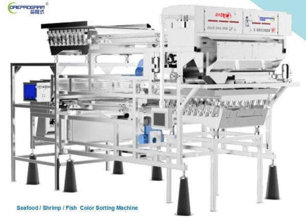 Cheap Fish / Shrimp Sorting Machine Double Layer Belt Type 5400 pixels 220V 50Hz for sale