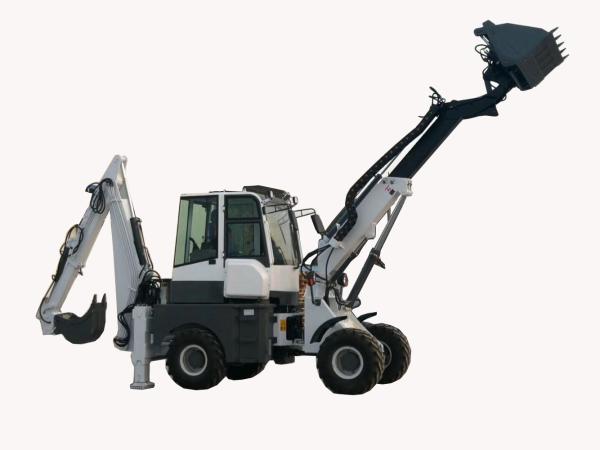 Cheap Telescopic Backhoe Loader Dumping Height 5.2m Joystick Excavator And Loader for sale