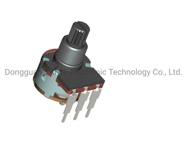 Cheap RV16801NS Rotary Potentiometer Round Shape Vertical Mounting With Rotary Switch for sale