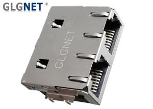 Best Latch Up RJ45 Multiple Port Connectors Dual Rj45 Jack 1000 Base - T Magnetic wholesale