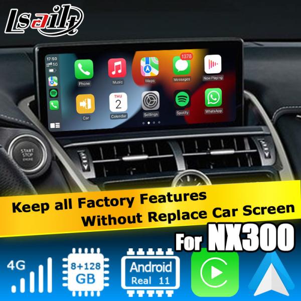 Cheap Qualcomm base Android 11 8+128GB Lexus NX300 NX300h NX200t android carplay video interface for sale