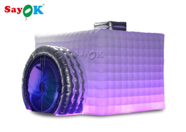 Cheap Inflatable Party Tent Oxford Cloth Inflatable Photo Booth / Camera Shaped Inflatable Cube Tent For Wedding for sale