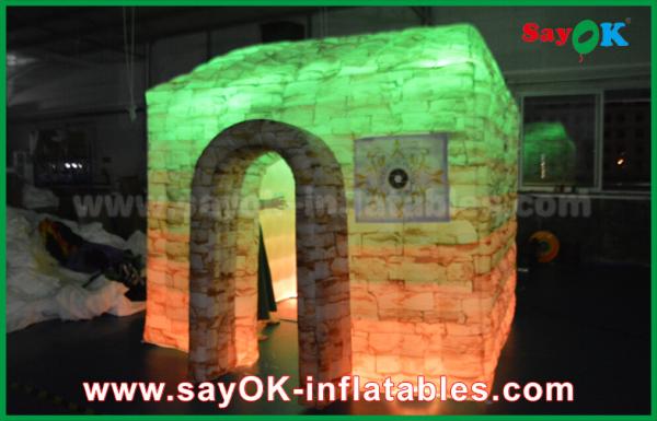 Cheap Inflatable Tent Customized Full Printing Inflatable Photo Booth , Portable Inflatable Cube House for sale