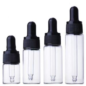 Round Frosted 20/410 Empty Dropper Bottles Custom Amber Pump