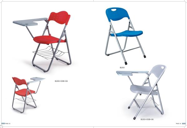 Cheap mutilfunction foldable plastic chair with writing board for sale