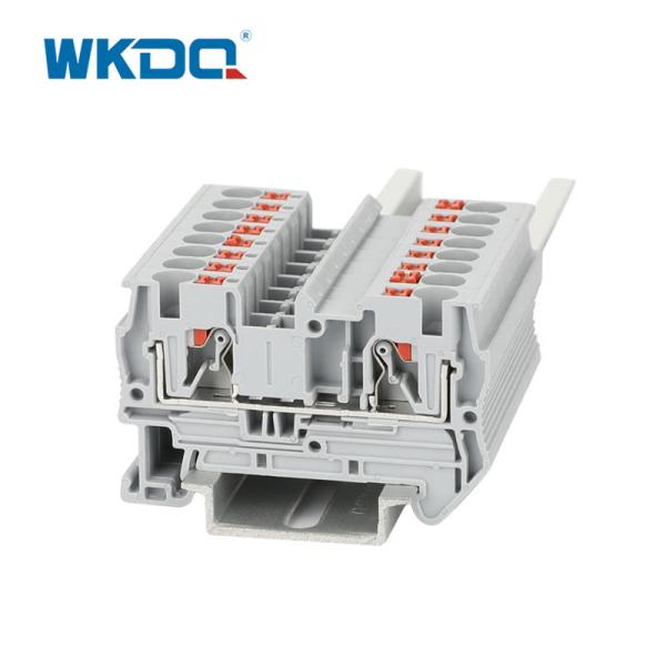 Cheap DIN Rail 4sqmm Spring  Push In Terminal Block for sale
