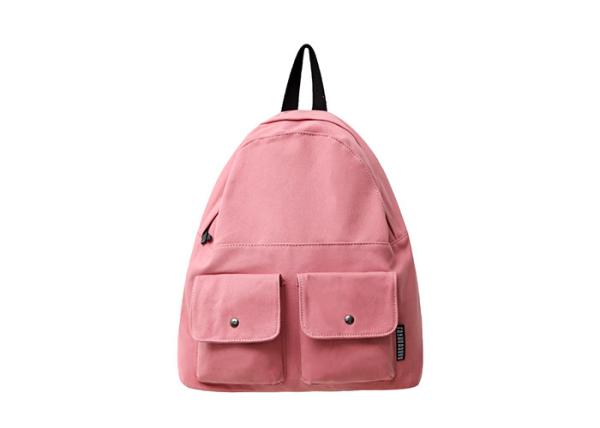 Cheap Promotional Custom Cheap Khaki Cute Vintage Outdoor Computer Canvas Sports Backpacks Wholesale With Button Pockets for sale