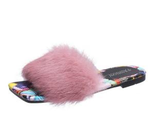 Best Outdoor Slider Sandals Slides White Custom Soft Raccoon Fur Slipper Wholesale Price Real Fur Slipper New Design For Lady wholesale