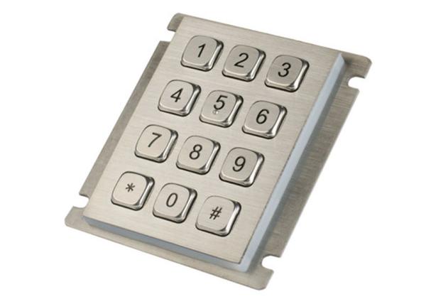 Cheap Stainless Steel Industrial Metal Keypad 4x3 IP67 Dynamic Water Proof Long Lifespan for sale