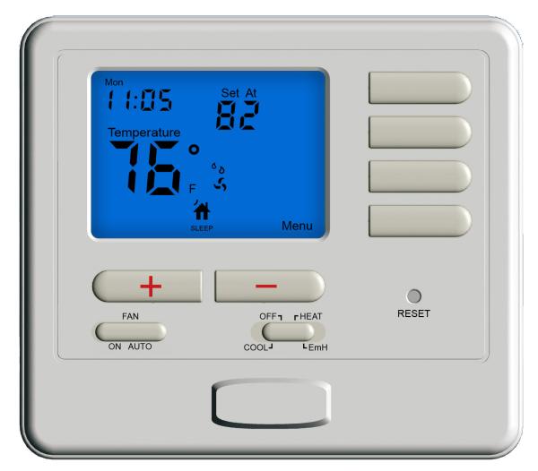 Cheap Programmable 2 Heat 1 Cool Gas Heater Thermostat For Heat Pump for sale