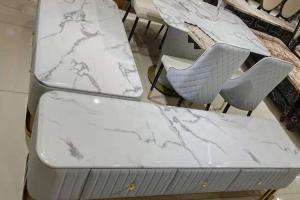Wear Resistant European Style Coffee Table With Crack Pattern Easy Maintenance